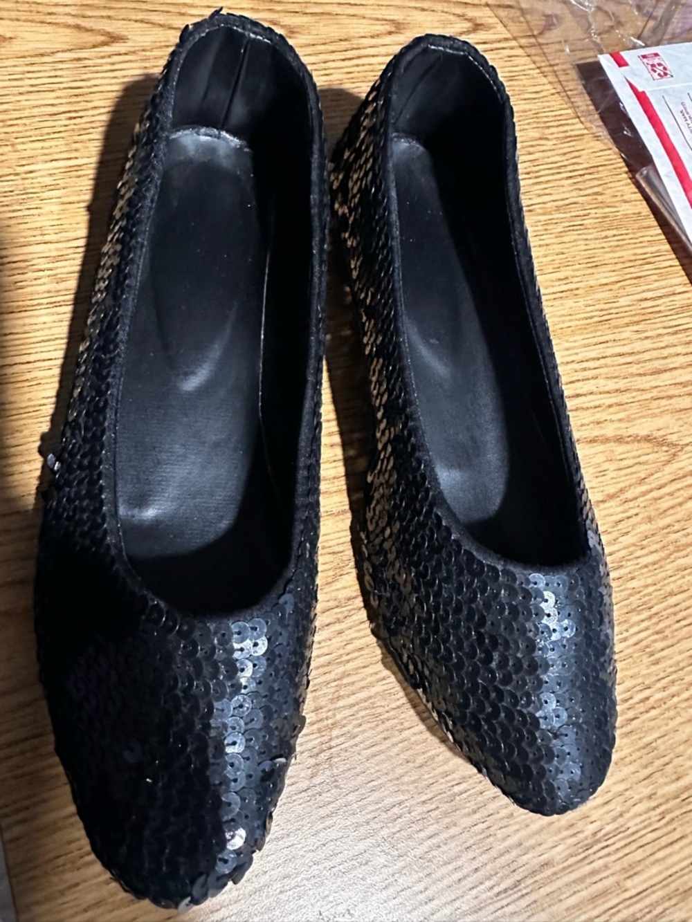Black Sequin Women's Flats - Sleek Everyday Loafers